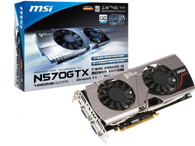 Buy MSI NVIDIA N570GTX Twin Frozr III PE/OC 1.25 GB GDDR5 Graphics Card: Graphics Card