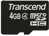 Transcend Memory Card MicroSDHC 4GB Class 4: Memory Card