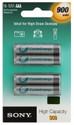 Sony NH-AAA-B4EN Rechargeable Ni-MH Battery : Rechargeable Battery
