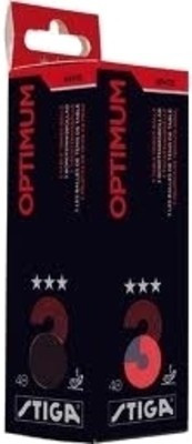Stiga Optimum Three Star Table Tennis Ball - Pack Of 3, Orange