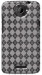 Amzer 93828 Luxe Argyle High Gloss TPU Soft Gel Skin Case for HTC One X - Clear