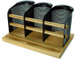 Golden Horse 3 Compartments Wood Multipurpose Tray