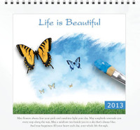 Arun Art Life is Beautiful Calendar Wire-O: Diary Notebook