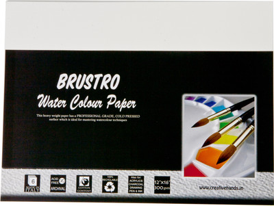 Buy Brustro Watercolor Paper 300 gsm Pack (12