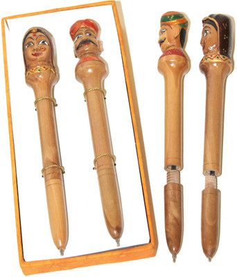 Buy Handpaper Wooden Raja Rani Pen Set: Pen