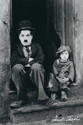 Charlie Chaplin and the Kid Paper Print: Poster