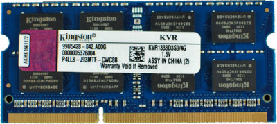 Kingston ValueRAM DDR3 4 GB Laptop RAM (KVR1333D3S9/4G): RAM Buy Kingston ValueRAM DDR3 4 GB Laptop RAM (KVR1333D3S9/4G): RAM