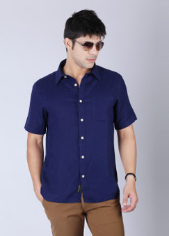 Burnt Umber Men's Solid Casual Shirt: Shirt Burnt Umber Men's Solid Casual Shirt: Shirt